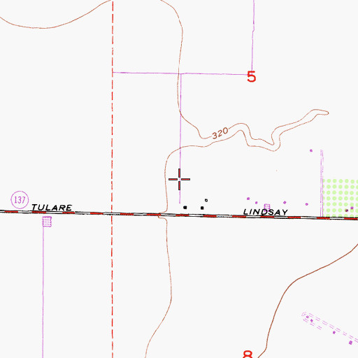 Topographic Map of Lewis Creek, CA