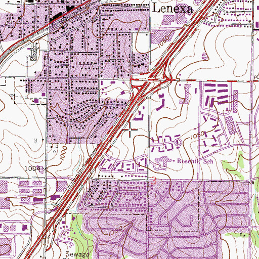 Topographic Map of Brown Mackie College - Kansas City, KS