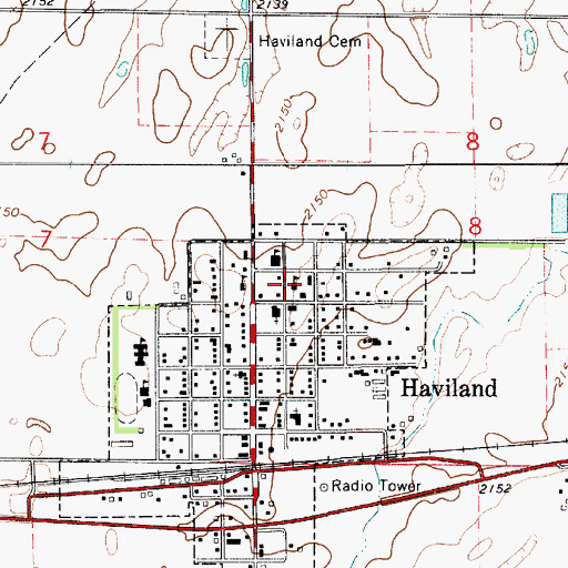 Topographic Map of Barclay College, KS