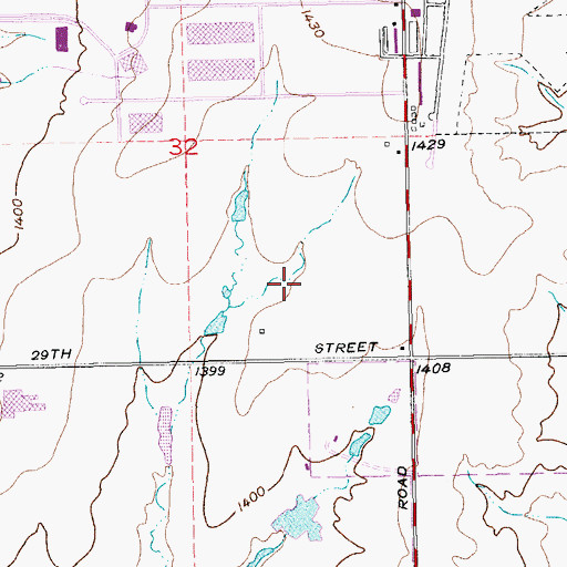 Topographic Map of University of Phoenix - Wichita Campus, KS