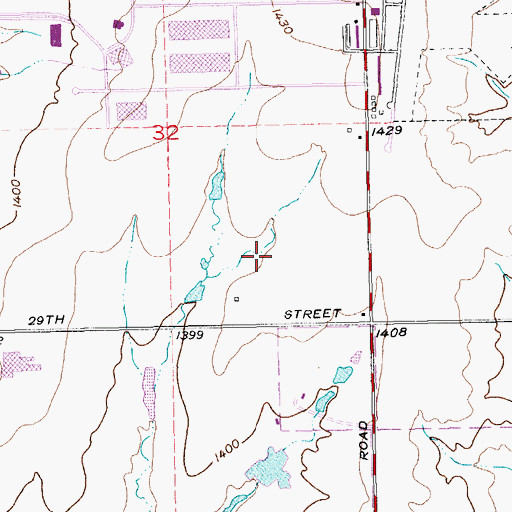 Topographic Map of University of Phoenix - Wichita Campus, KS