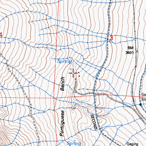 Topographic Map of Lewis Ranch, CA
