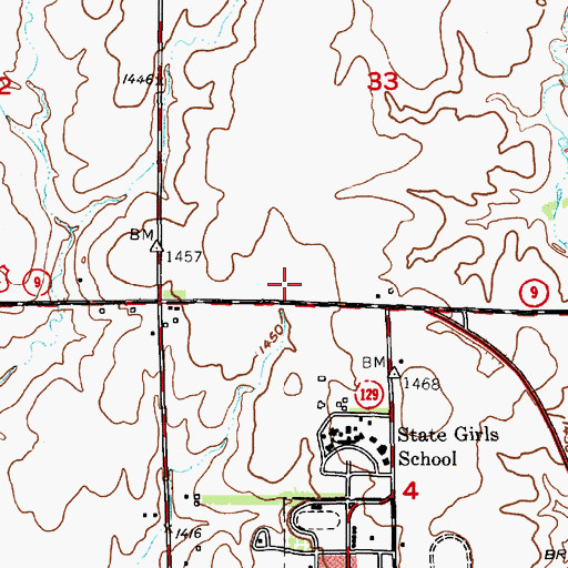 Topographic Map of North Central Kansas Technical College, KS
