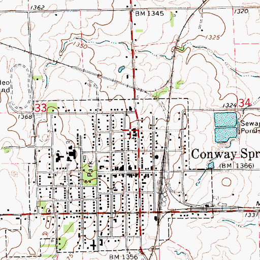 Topographic Map of Saint Joseph Catholic School, KS