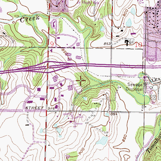 Topographic Map of Wright Career College, KS