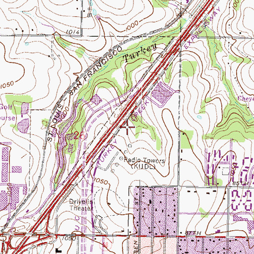 Topographic Map of The Art Institutes International  Kansas City, KS