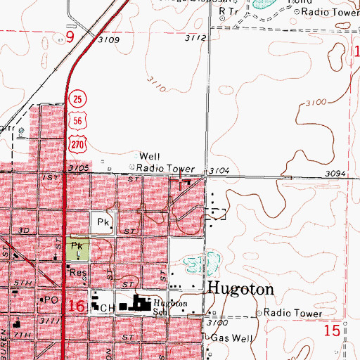 Topographic Map of Heritage Christian Academy, KS