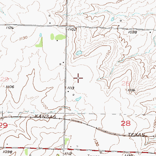 Topographic Map of Rockville Elementary School, KS