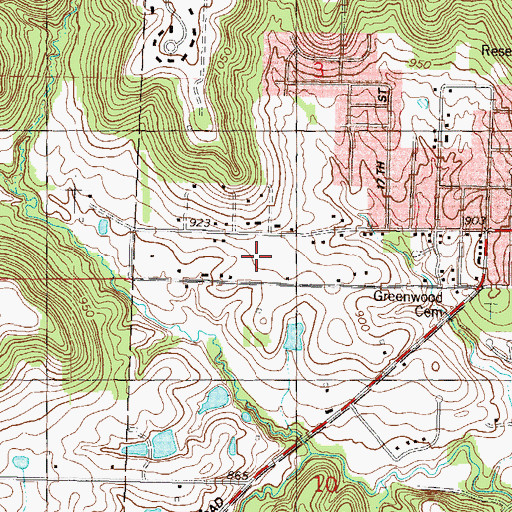 Topographic Map of Henry Leavenworth Elementary School, KS