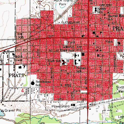 Topographic Map of Early Education Center, KS