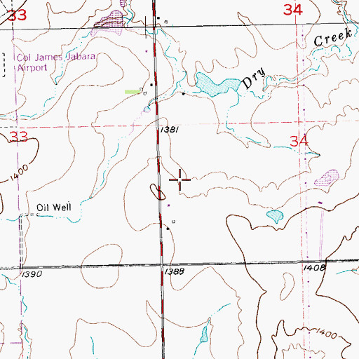 Topographic Map of Circle Greenwich Elementary School, KS