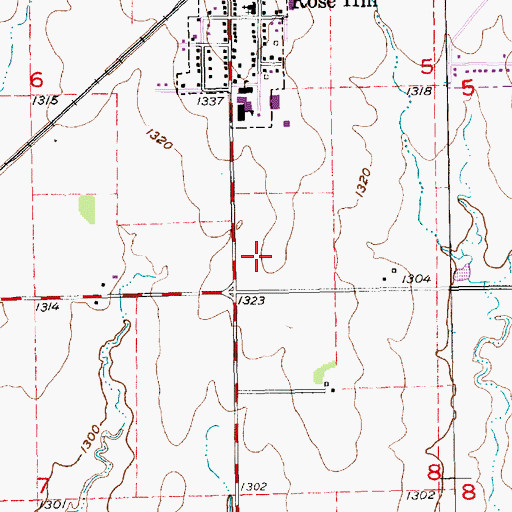 Topographic Map of Butler Community College - Rose Hill Campus, KS