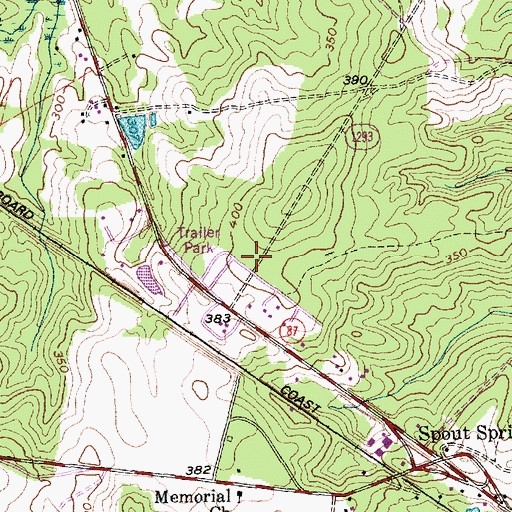 Topographic Map of Harnett County Emergency Medical Service Quick Response Vehicle - Spout Spring Station, NC