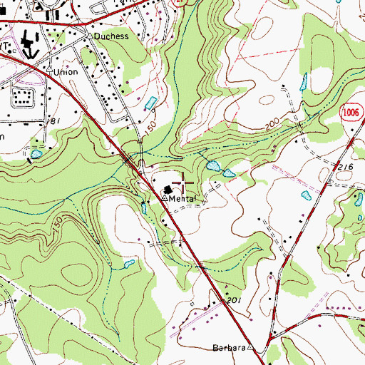 Topographic Map of Harnett County Emergency Medical Service Transport Ambulance and Quick Response - Buies Creek, NC
