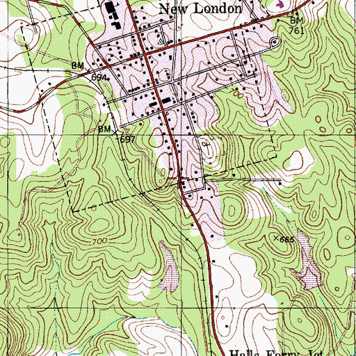Topographic Map of Stanly County Emergency Medical Services Base 4, NC