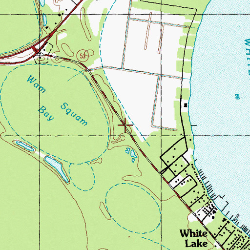 Topographic Map of Bladen County Water Rescue - White Lake, NC