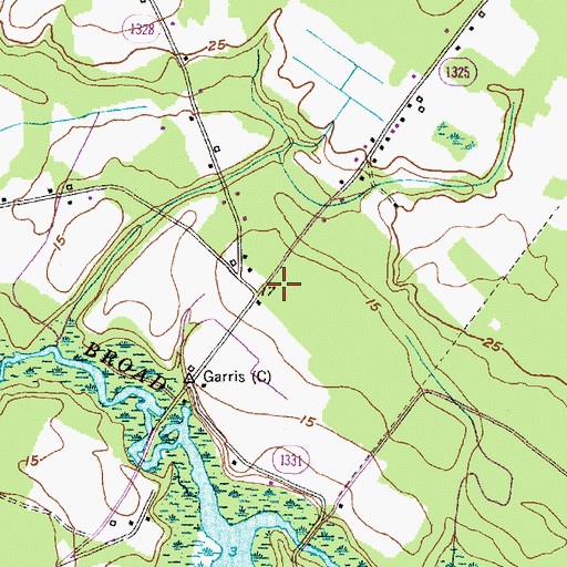 Topographic Map of Broad Creek Emergency Medical Services, NC