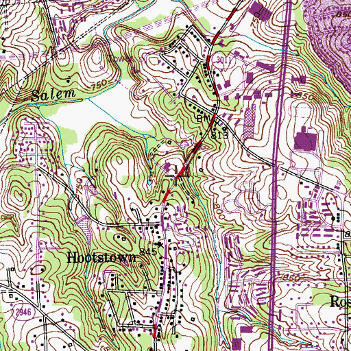 Topographic Map of Forsyth Rescue Squad, NC