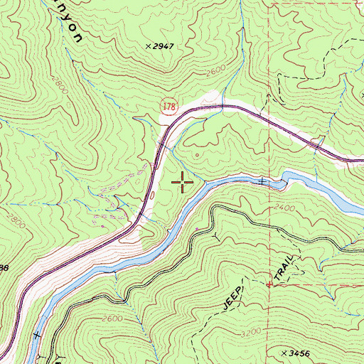 Topographic Map of Lilly Canyon, CA