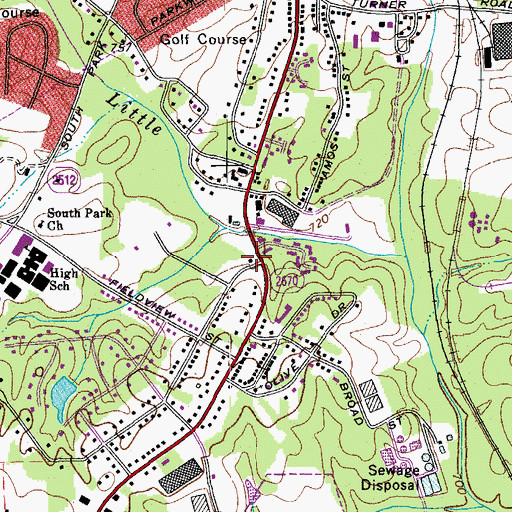 Topographic Map of Reidsville Rescue Squad, NC