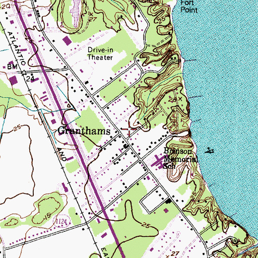 Topographic Map of Number 7 Township Rescue Squad, NC