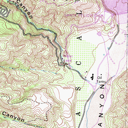 Topographic Map of Lime Canyon, CA