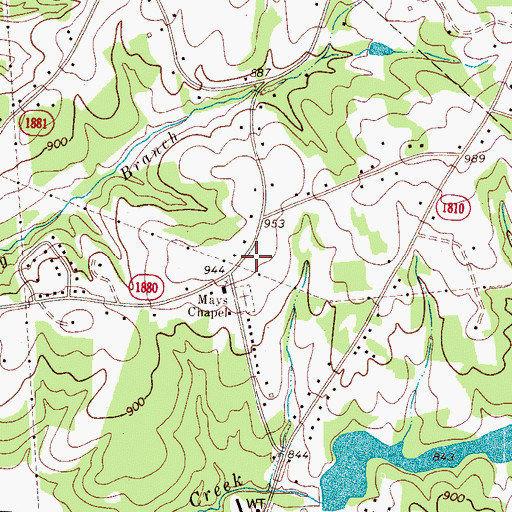 Topographic Map of Maiden Rescue Squad, NC