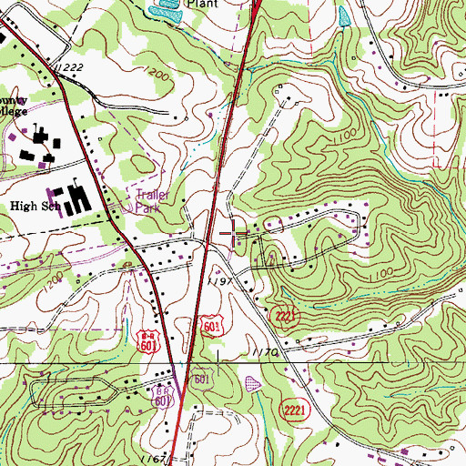 Topographic Map of Surry County Emergency Services Station 5, NC