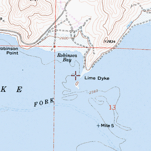 Topographic Map of Lime Dyke, CA