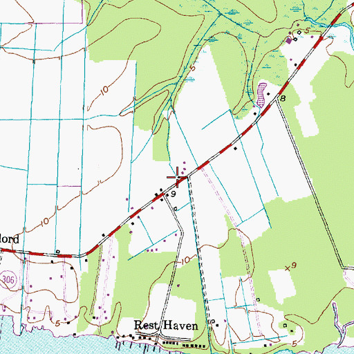 Topographic Map of Bath Community Rescue Squad, NC
