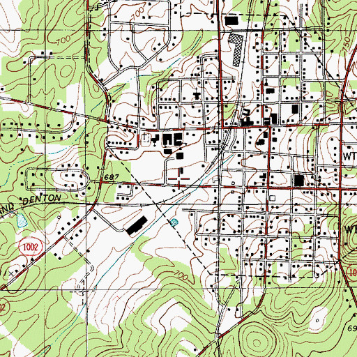 Topographic Map of Davidson County Emergency Medical Services Base 4, NC