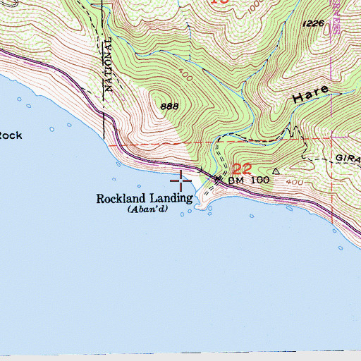 Topographic Map of Limekiln Creek, CA