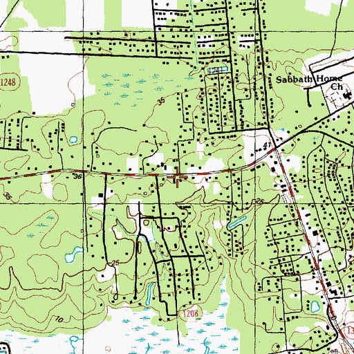Topographic Map of Coastline Volunteer Rescue Squad, NC