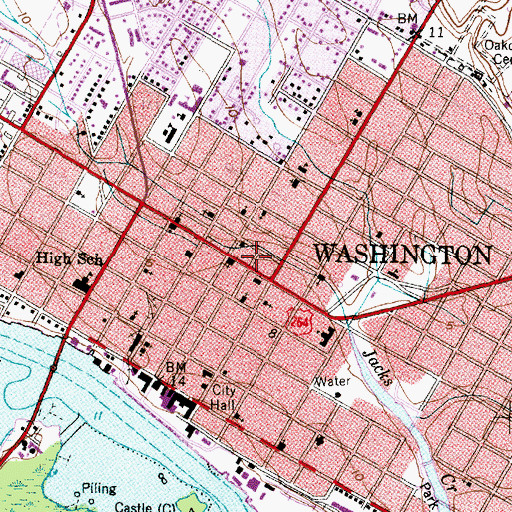 Topographic Map of Coastal Medical Transport - Washington, NC