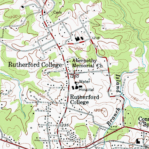 Topographic Map of Burke County Emergency Services Station 2, NC