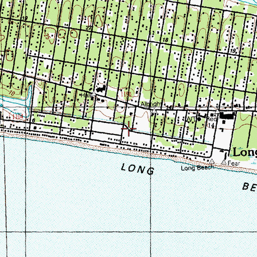 Topographic Map of Oak Island Water Rescue Team, NC