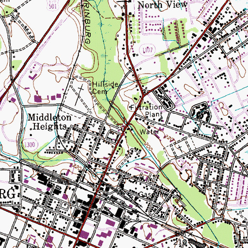 Topographic Map of Scotland County Rescue Squad, NC