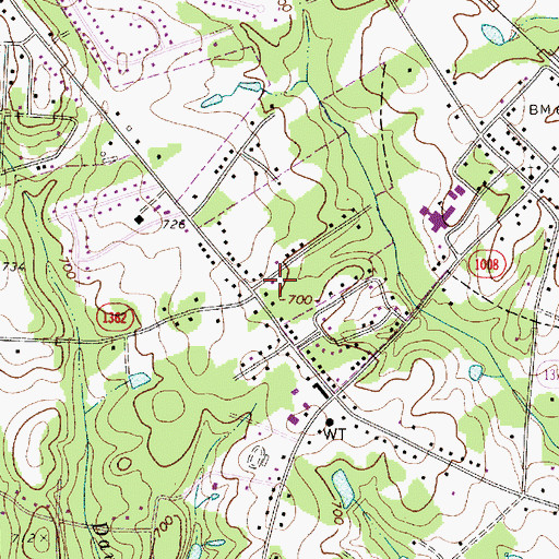 Topographic Map of Union Emergency Medical Services, NC