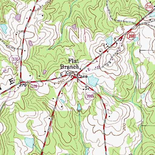 Topographic Map of Harnett County Emergency Medical Service Quick Response Vehicle - Flatbranch Station, NC