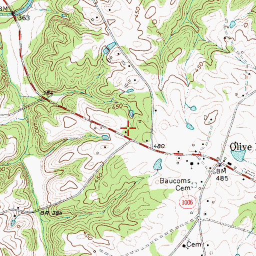 Topographic Map of Union Emergency Medical Services, NC