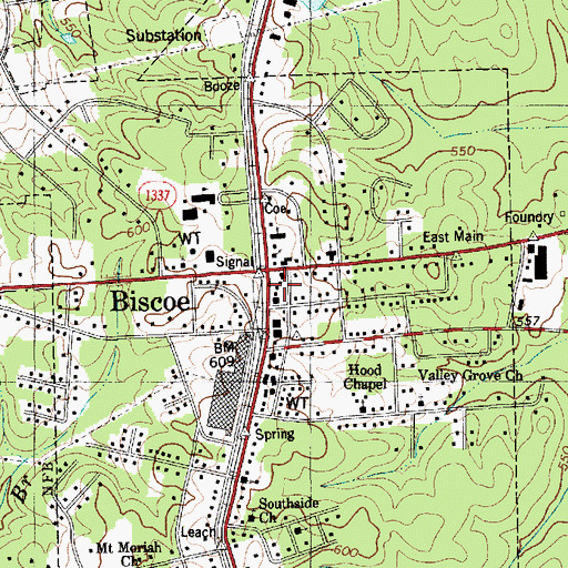 Topographic Map of First Health of the Carolinas Emergency Medical Services Base 3, NC