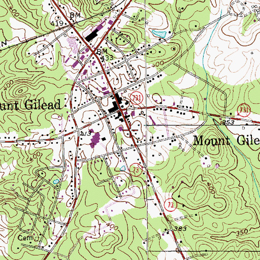 Topographic Map of First Health of the Carolinas Emergency Medical Services Base 2, NC