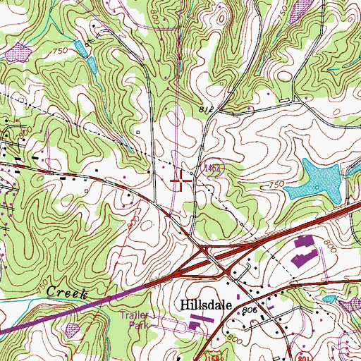 Topographic Map of Davie County Emergency Medical Services Station 2, NC
