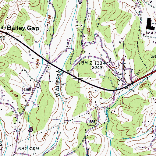 Topographic Map of Madison County Ambulance Service, NC