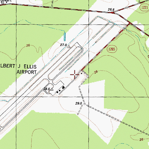 Topographic Map of Onslow County Emergency Medical Services Station 4, NC
