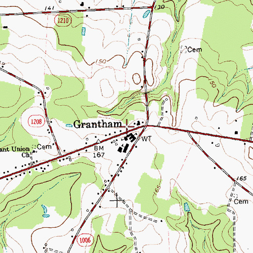 Topographic Map of Wayne County Emergency Medical Services Station 3, NC