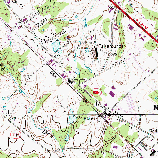 Topographic Map of Union Emergency Medical Services, NC