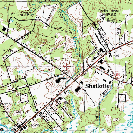 Topographic Map of Shallotte Rescue Squad, NC