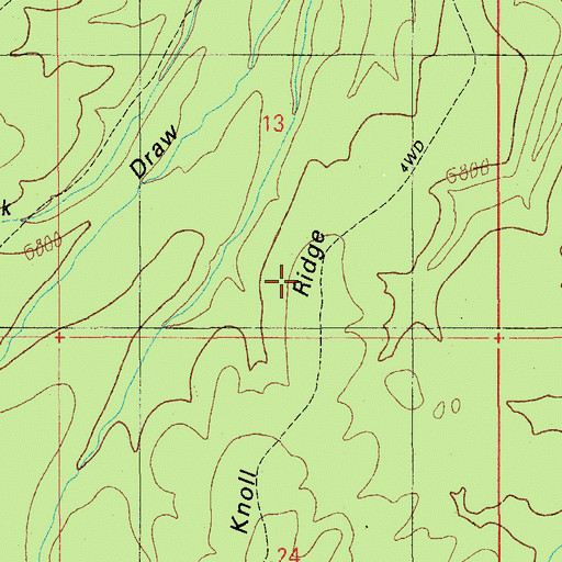 Topographic Map of Camp Knoll Ridge, AZ
