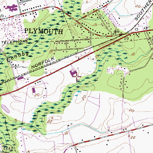Topographic Map of Washington County Emergency Medical Services, NC